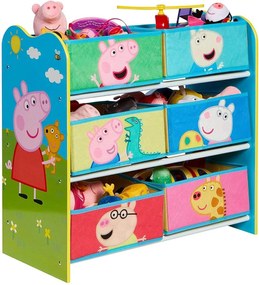 Móvel de armazenamento infantil, madeira, Peppa Pig 60 cm x 63,5 cm x 30 cm