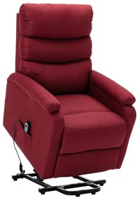 Poltrona elevatória tecido vermelho tinto