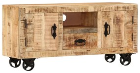 Móvel de TV 110x30x50 cm madeira de mangueira áspera