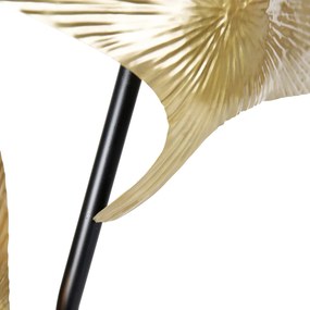 Candeeiro de pé oriental em latão com preto 2 luzes - Louka