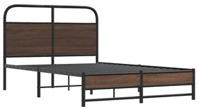 Estrutura cama s/ colchão derivados madeira carvalho castanho