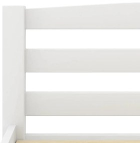 Estrutura de cama em pinho maciço 180x200 cm branco