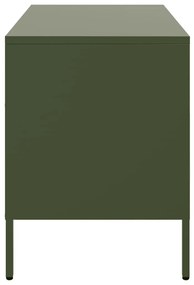 Móvel de TV 68x39x50,5 cm aço verde-azeitona