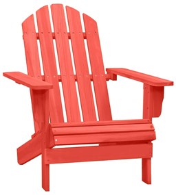 Cadeira Adirondack para jardim abeto maciço vermelho