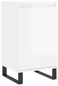 Aparadores 2 pcs 40x35x70 cm deriv. de madeira branco brilhante