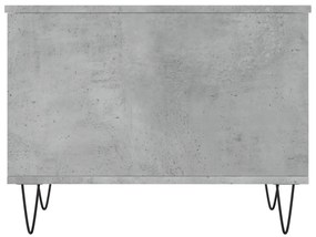 Mesa de centro 60x44,5x45 cm derivados madeira cinzento cimento