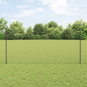 Postes de Cerca vidaXL 22 pcs Canal U Cinza 120 cm Aço, Cerca Hexagona