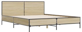 Estrutura de cama 120x190 cm derivados madeira/metal