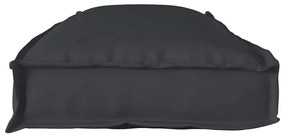 Almofada para Palete Preta 110x40x8 cm em Tecido Oxford