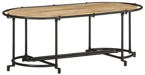 Mesa de centro 110x55x40 cm madeira de mangueira áspera maciça