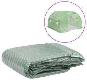 Cobertura de substituição p/ estufas 9 m² 300x300x200 cm verde
