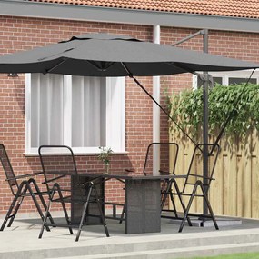 vidaXL Guarda-Sol Cantilever Roma Antracite 286x285x265 cm em Alumínio