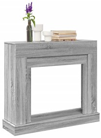 Cornija lareira 100x30x87,5cm derivados madeira cinza sonoma