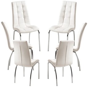 Pack 6 Cadeiras Liam - Branco