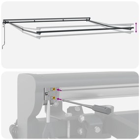Toldo Retrátil Automático Castanho 400x300 cm