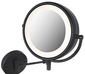 Espelho de parede design preto com LED ajustável IP44 com puxador - Vicino Moderno