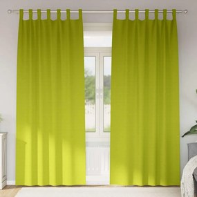 vidaXL Cortinas com cortinas 2 pcs Verde maçã 260 x 140 cm Poliéster
