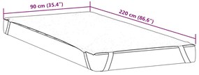 Protetor de colchão impermeável 90x220 cm branco