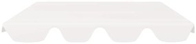 Toldo suplente p/ baloiço de jardim 150/130x105/70 cm branco