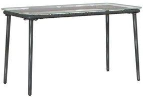 Mesa de Jardim Preto 80 x 40 x 45 cm Rattan Sintético