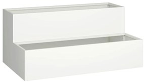 Jardineira 2 Níveis 100x60x45 cm Aço Branco