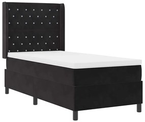 Cama Box Spring com Colchão vidaXL Preta 90x190 cm Veludo