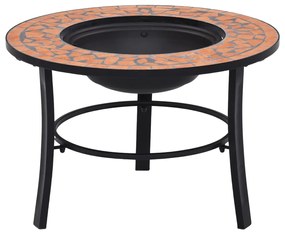 46719 vidaXL Braseira em mosaico 68 cm cerâmica terracota