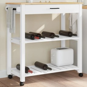 vidaXL Carrinho de cozinha MONZA 84x40x90 cm madeira de pinho maciça