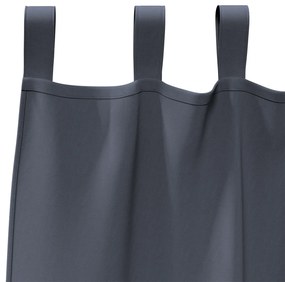Cortinas opacas 2 pcs Cinzento-escuro 175 x 140 cm Poliéster