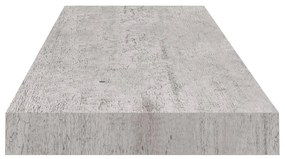 Prateleiras de parede 2 pcs 80x23,5x3,8cm MDF cinzento-cimento