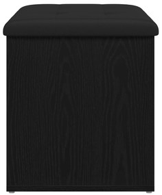 Banco de Armazenamento vidaXL Preto Carvalho 60x40x45 cm Madeira Reves