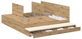 Estrado de Cama Carvalho Artesanal 200x200 cm