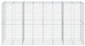 Cesto gabião com cobertura 400x100x200 cm ferro galvanizado
