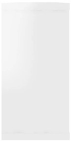 Estantes parede cúbicas 2pcs derivados madeira branco brilhante