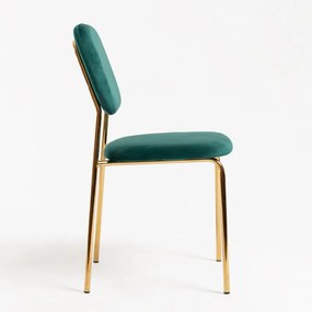 Cadeira Selin Golden Veludo - Verde