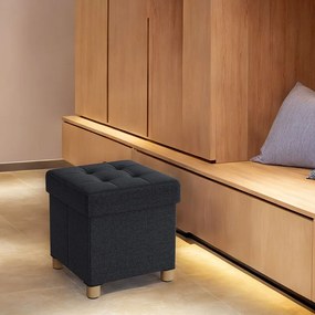 Banco com espaço de arrumação 38 x 38 x 40 cm preto