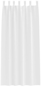 Cortinas opacas 2 pcs Branco Puro 245 x 140 cm Poliéster