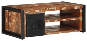 Mesa de centro multicor 90x50x36 cm madeira maciça recuperada