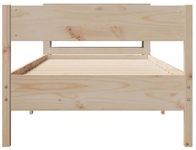 Cama sem colchão 90x200 cm madeira de pinho maciça
