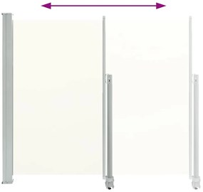 Toldo lateral retrátil para pátio 140x300 cm creme