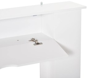 HOMCOM Estrutura para Lareira Decorativa com 3 Portas e Prateleiras Interiores Ajustáveis Estrutura de Lareira Moderna para Sala de Estar 107x18x100cm Branco