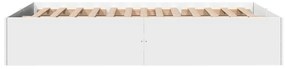 Estrutura de cama 140x190 cm derivados de madeira branco