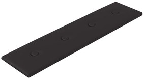 Painel parede 12pcs 60x15 cm couro artificial 1,08 m² cor preto