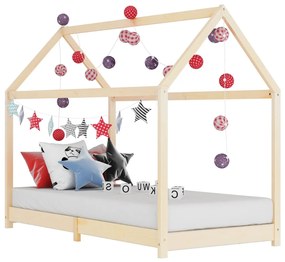 283348 vidaXL Estrutura de cama para crianças 90x200 cm pinho maciço