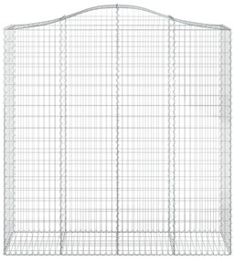 Cestos gabião arqueados 2pcs 200x50x200/220cm ferro galvanizado