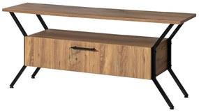 Móvel TV Tarz – Nogueira e Preto – 125x54x35 cm