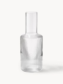 Jarro de vidro artesanal com padrão em relevo Ripple, 1 L