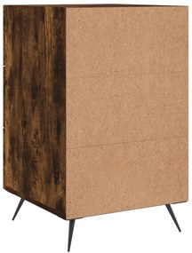 Mesa cabeceira 40x40x66 cm derivados de madeira carvalho fumado