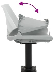 Assento de barco com pedestal rotativo a 360°