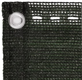 Tela de varanda 75x500 cm PEAD verde-escuro
